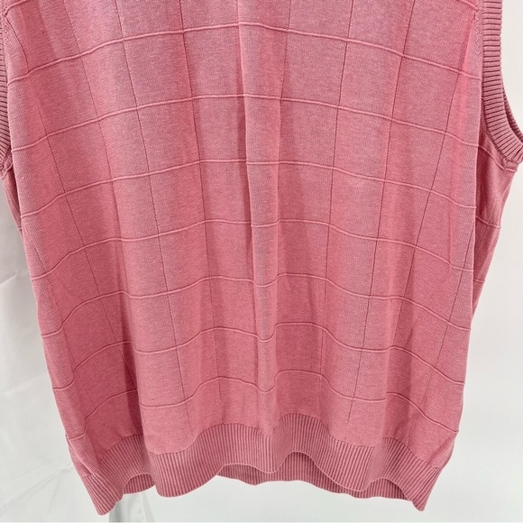 Paul Fredrick Mens 100% Silk Sweater Vest Size XXL Square Design Golf Casual - Picture 3 of 9